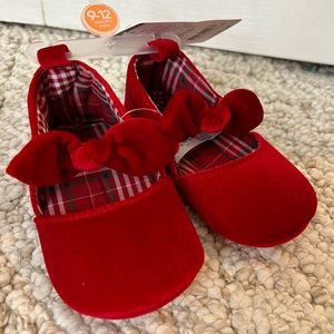 Gorgeous red velvet Mary Jane Slip on